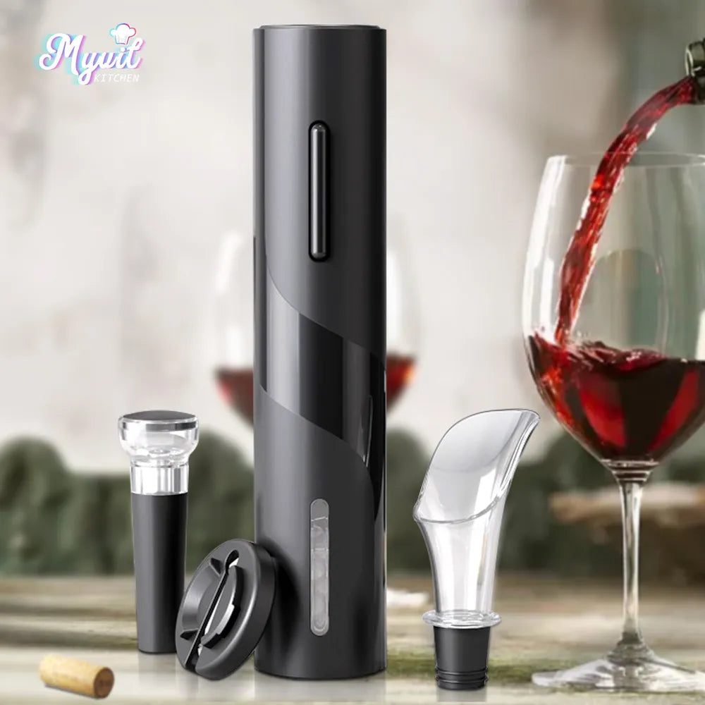 Electric wine opener, automatic corkscrew