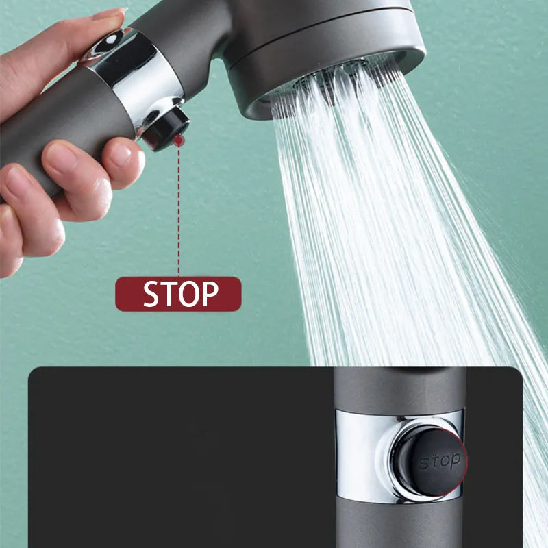 High Pressure Shower Head with 3 Modes, Portable Filter, Innovative Bathroom, Bath Accessories.