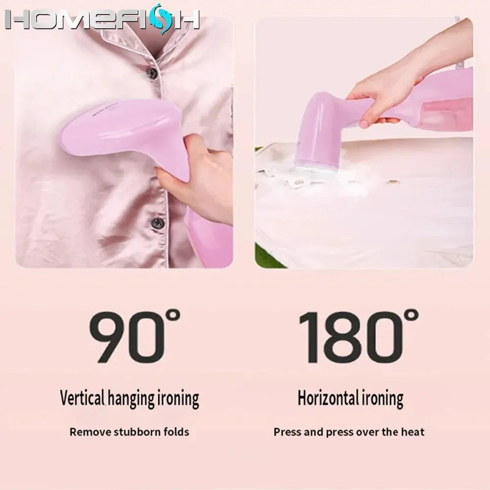 Portable Garment Steamer, 280ml, 7 Holes, 20 Seconds, Fast Heat, 1500W, for Travel.