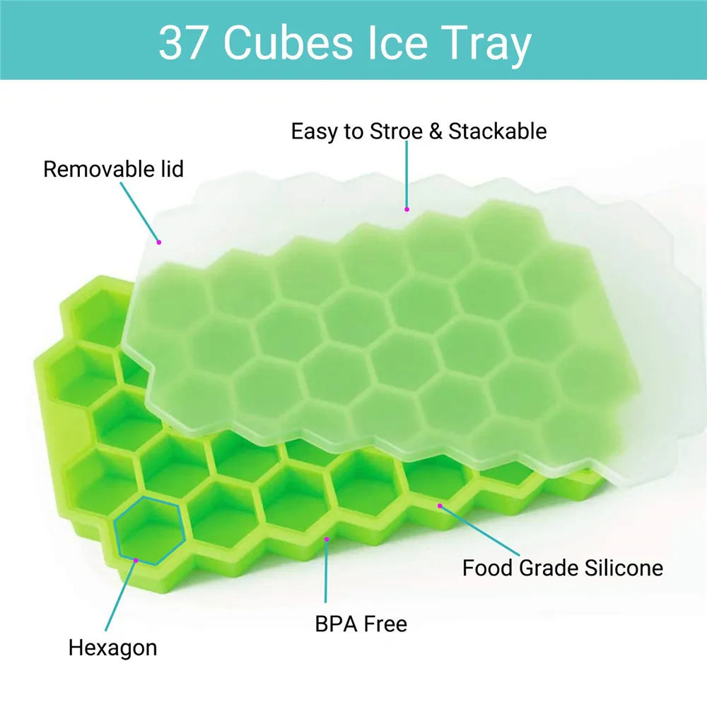 Silicone honeycomb ice cube mold