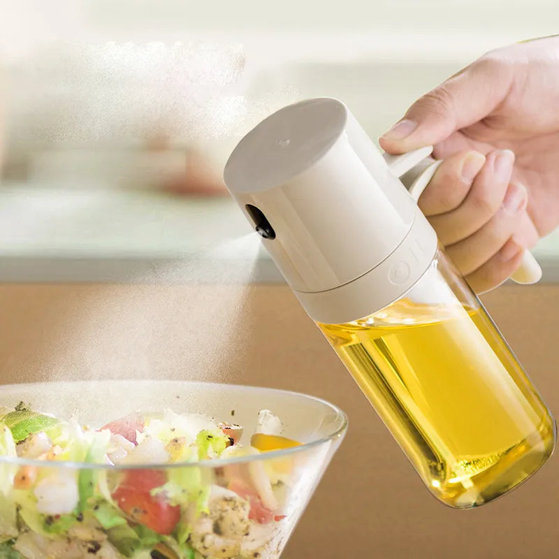 Oil Spray Bottle 250ml High Borosilicate Glass Cooking Oil Dispensers Olive Oil Sprayer Mister for Air Fryer Salad Baking