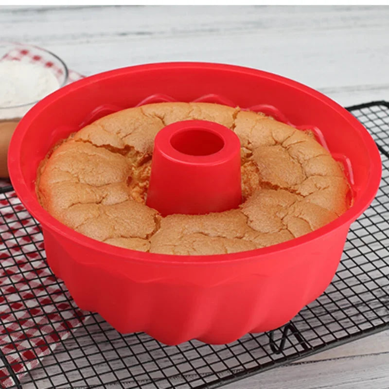 Round silicone cake pan