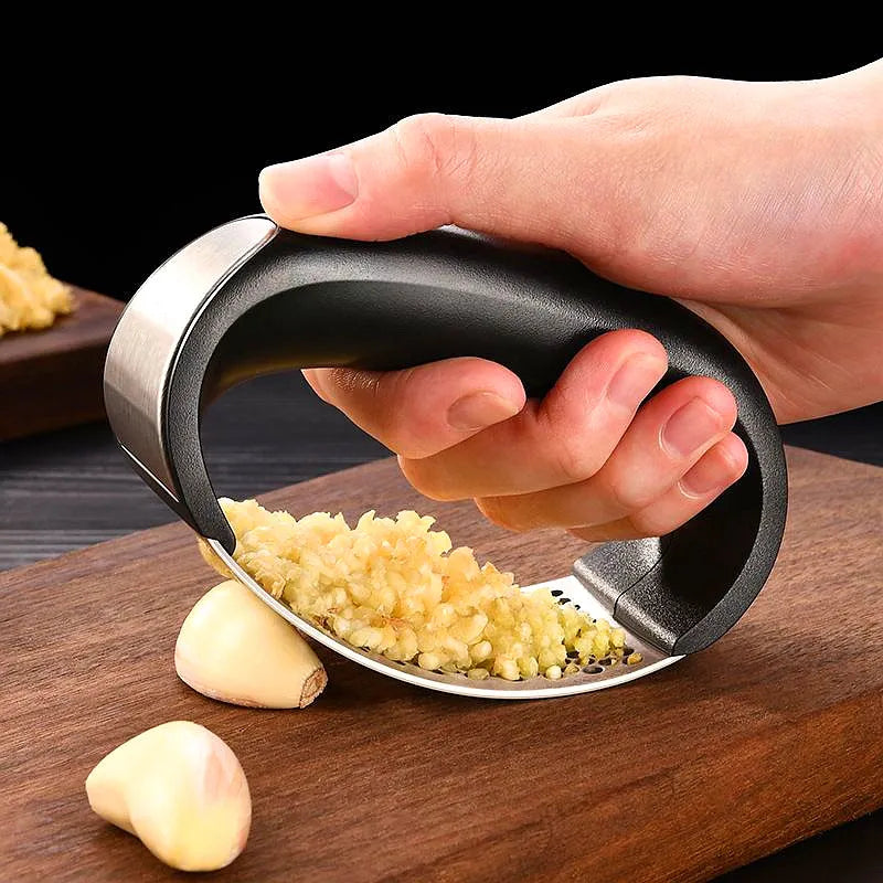 Stainless steel garlic press, manual crusher