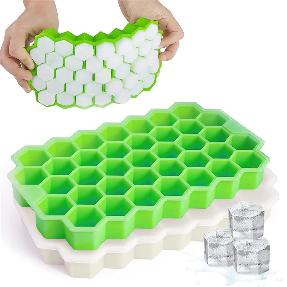 Silicone honeycomb ice cube mold