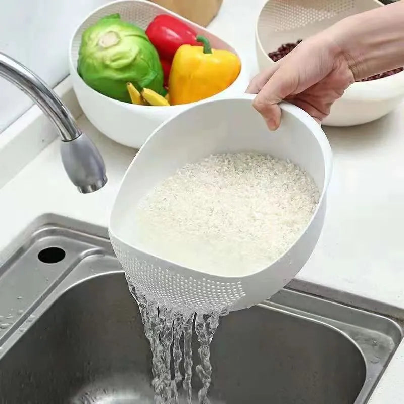 Rice sieve, plastic colander for drainage