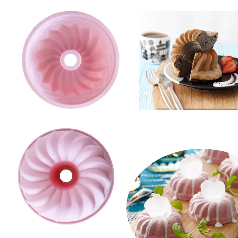 Round silicone cake pan