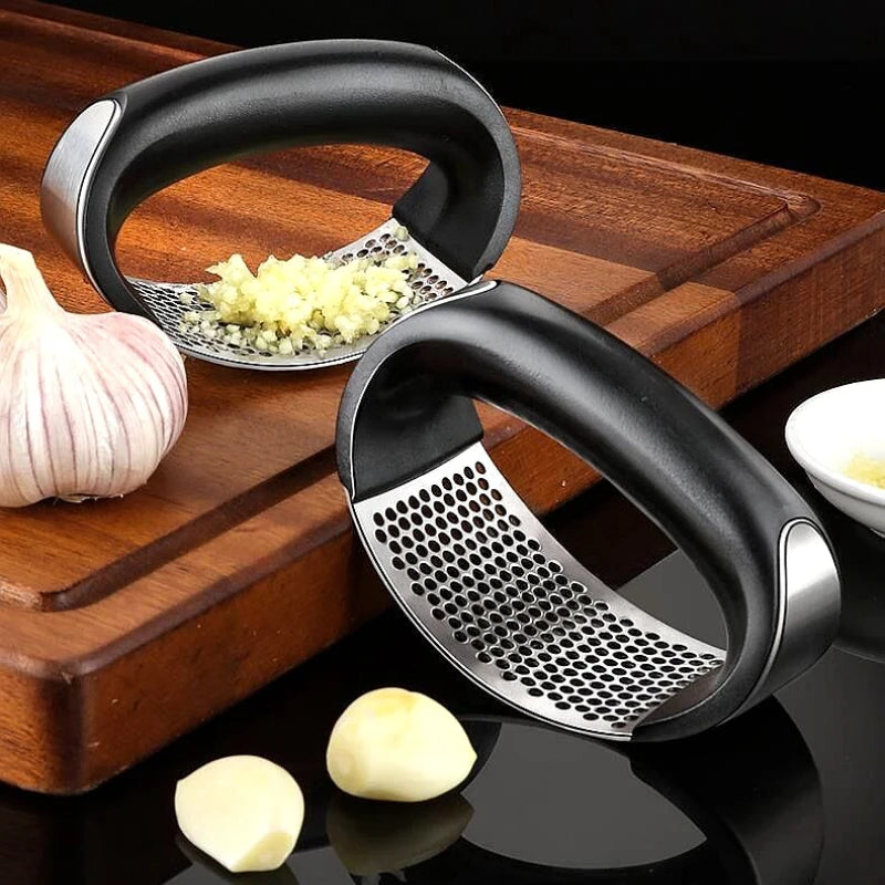 Stainless steel garlic press, manual crusher