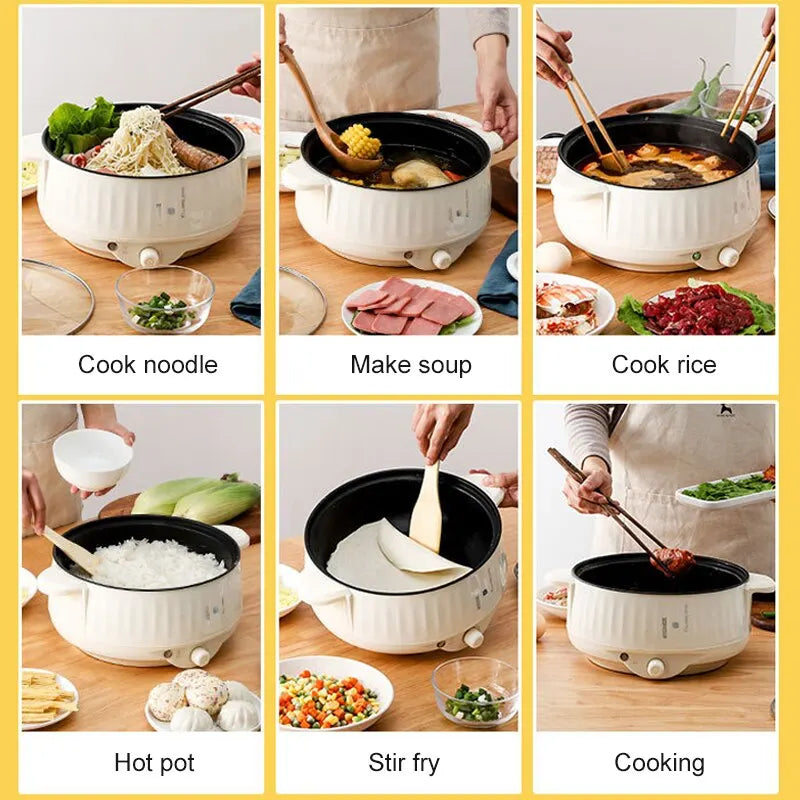 Single/Double Layer Multifunctional Electric Non-Stick Pan 220V