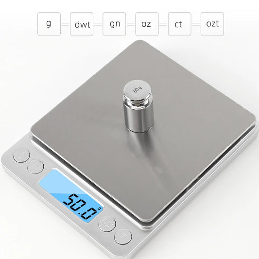 3kg/500g/ 0.01g Precision Digital Kitchen Scale Food Weighing Diet Scale Measuring Electronic LCD