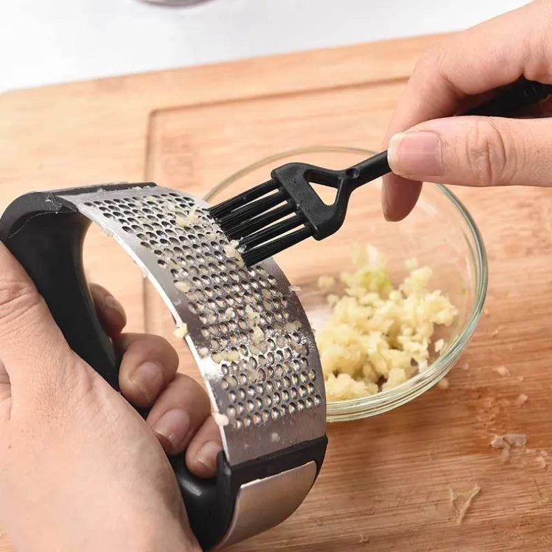 Stainless steel garlic press, manual crusher