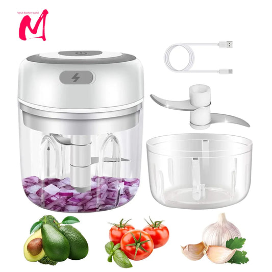 Electric Food Chopper Mini Portable USB Shredder