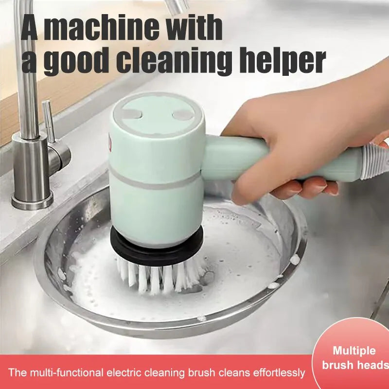 Rotating electric cleaning brush multi-functional, USB rechargeable