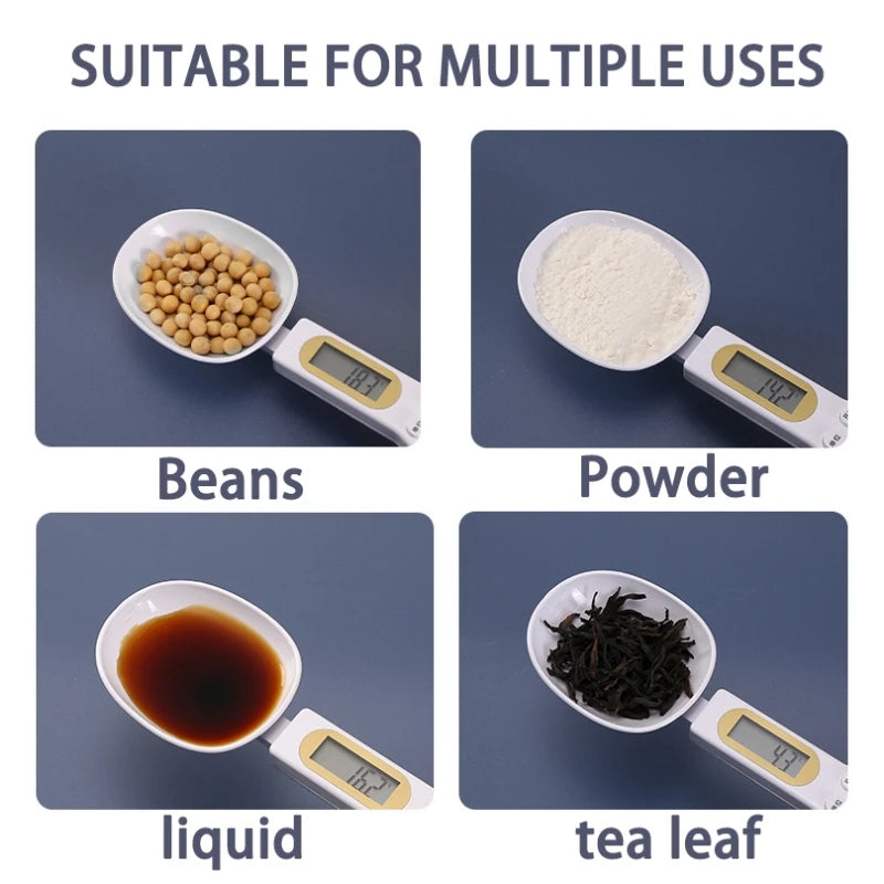 Spoon Scale for Weighing, Electronic Measuring, Adjustable LCD Digital Measurement