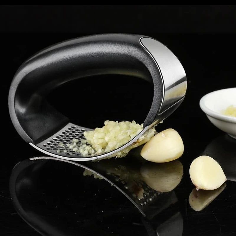 Stainless steel garlic press, manual crusher