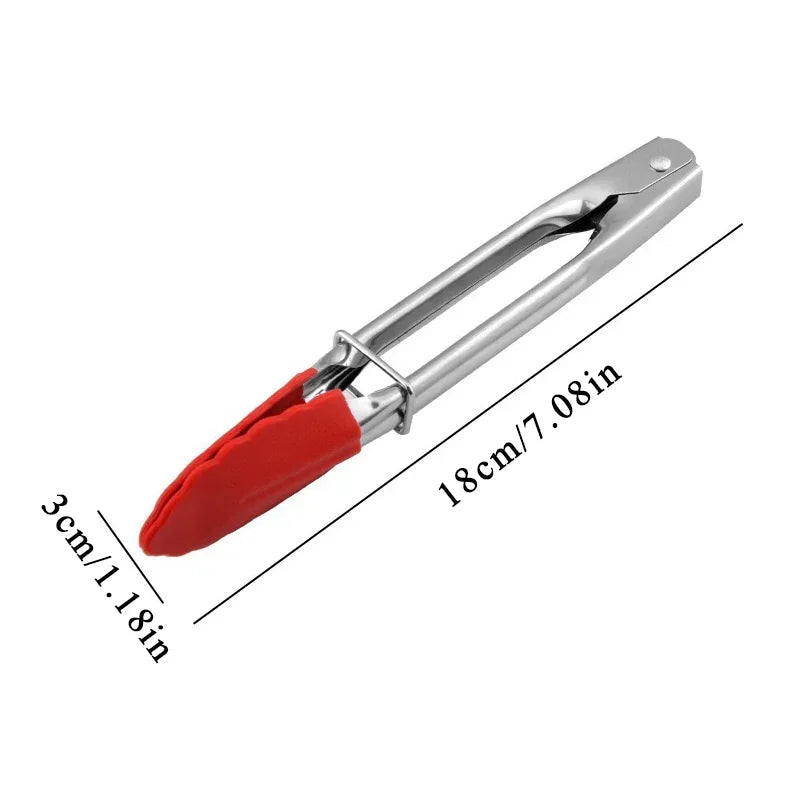 Modern silicone locking forceps with stainless steel handle