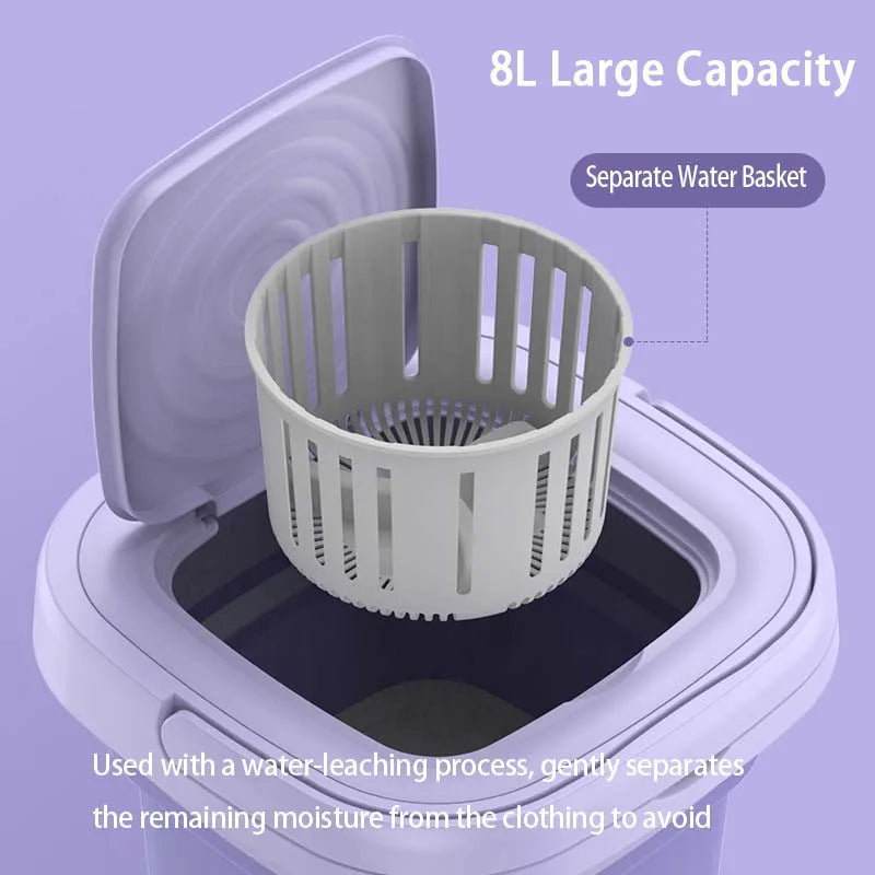 8L Foldable Mini Portable Retractable Washing Machine.