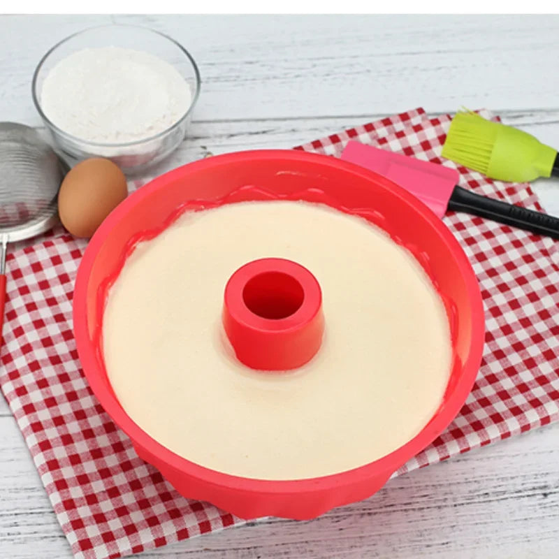 Round silicone cake pan